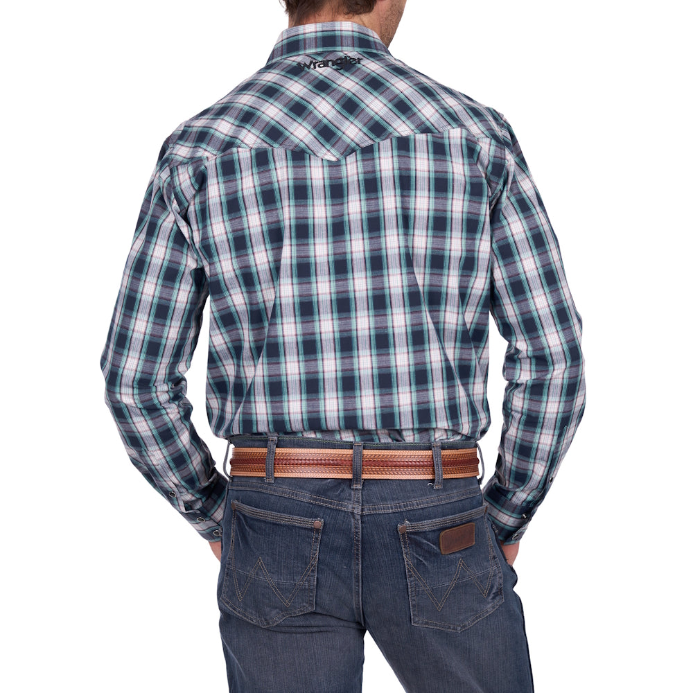 Wrangler® Mens Dustin Logo Long Sleeve Shirt