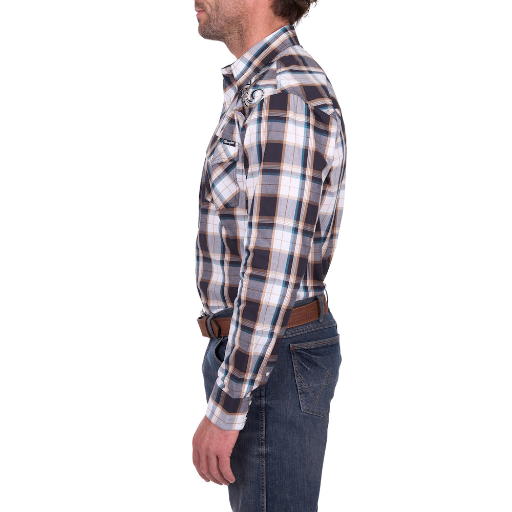 Wrangler® Mens Ricky Embroidered Long Sleeve Shirt