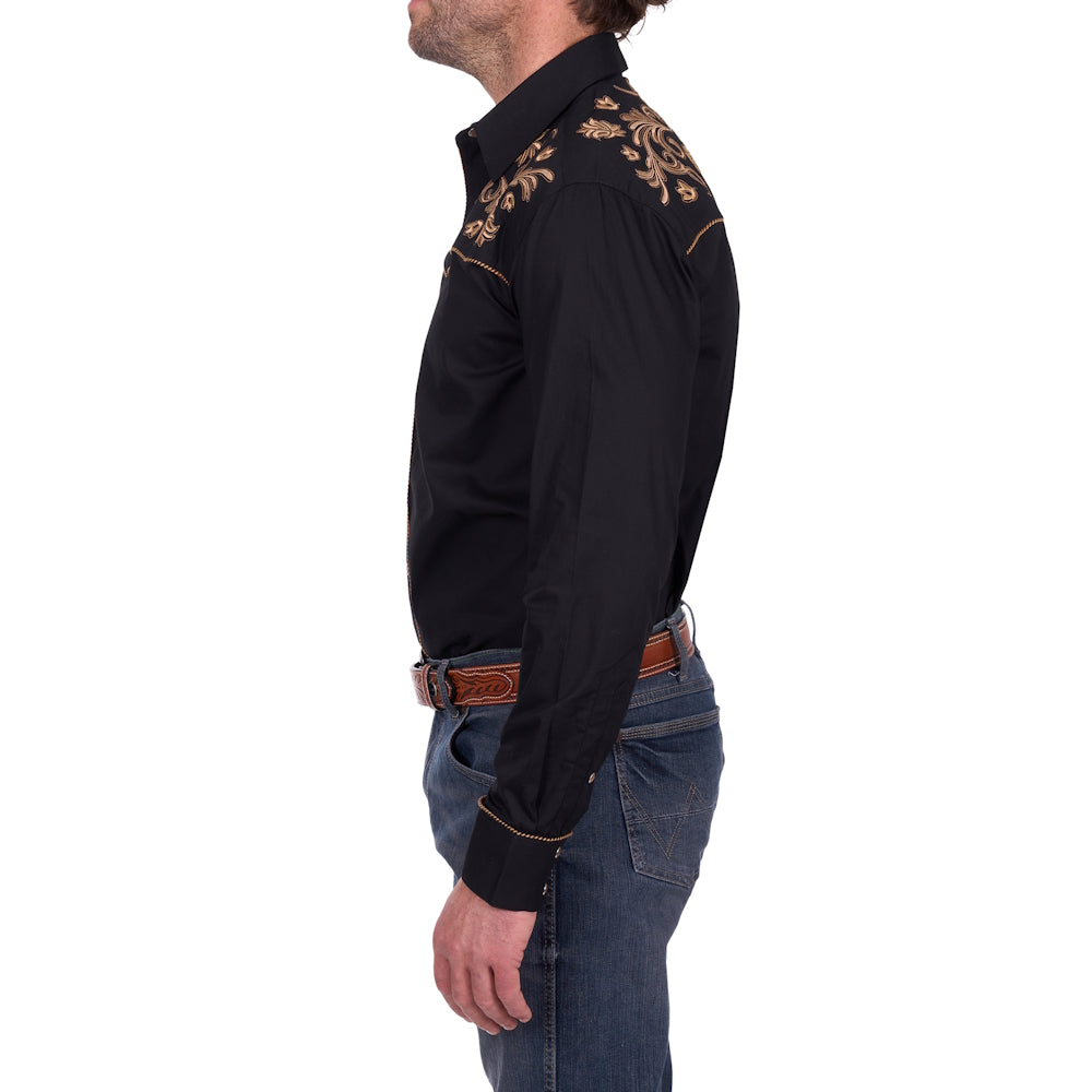 Wrangler® Mens Luke Embroidered Long Sleeve Shirt