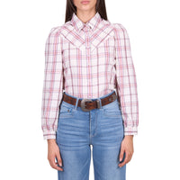 Wrangler® Womens Henley Western Long Sleeve Shirt