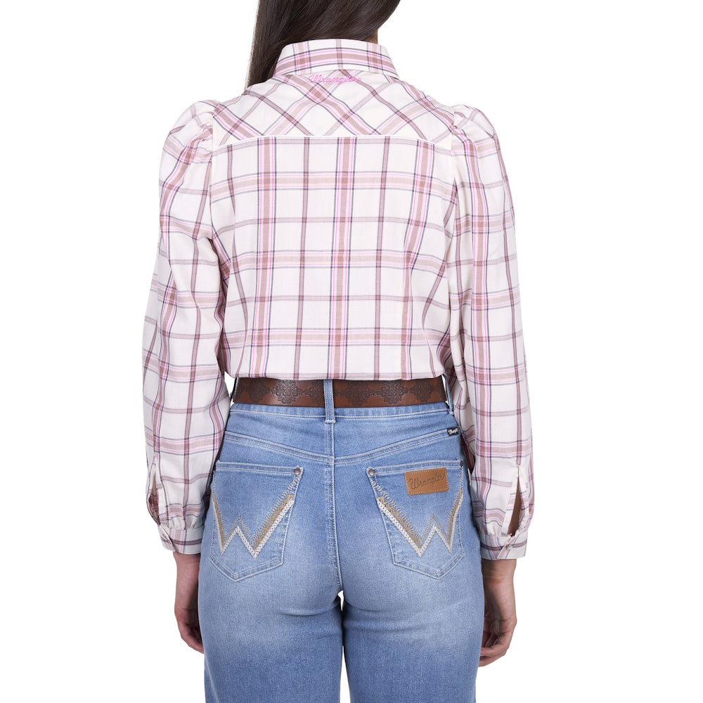 Wrangler® Womens Henley Western Long Sleeve Shirt