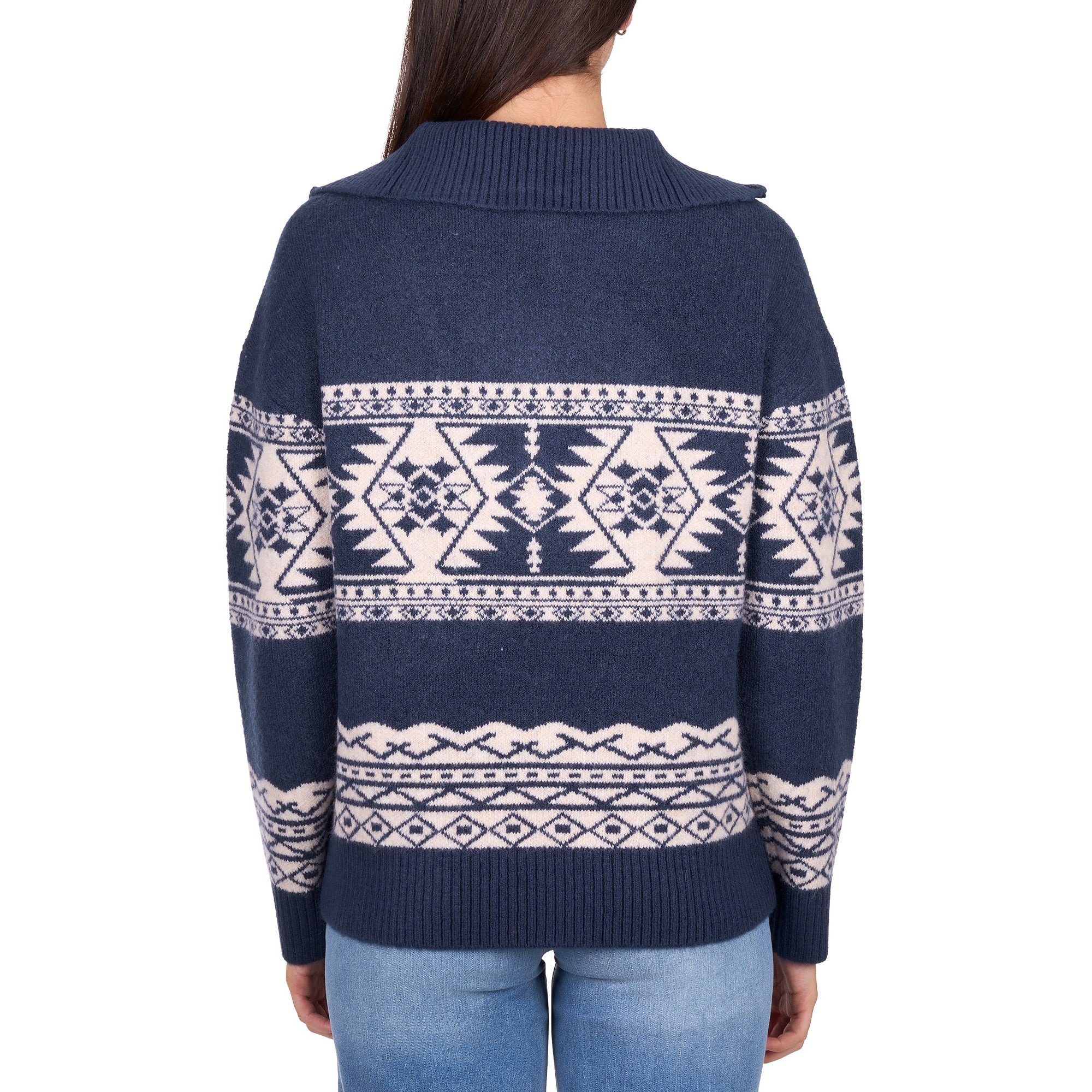 Wrangler® Womens Lacey Knitted 1/4 Zip Pullover