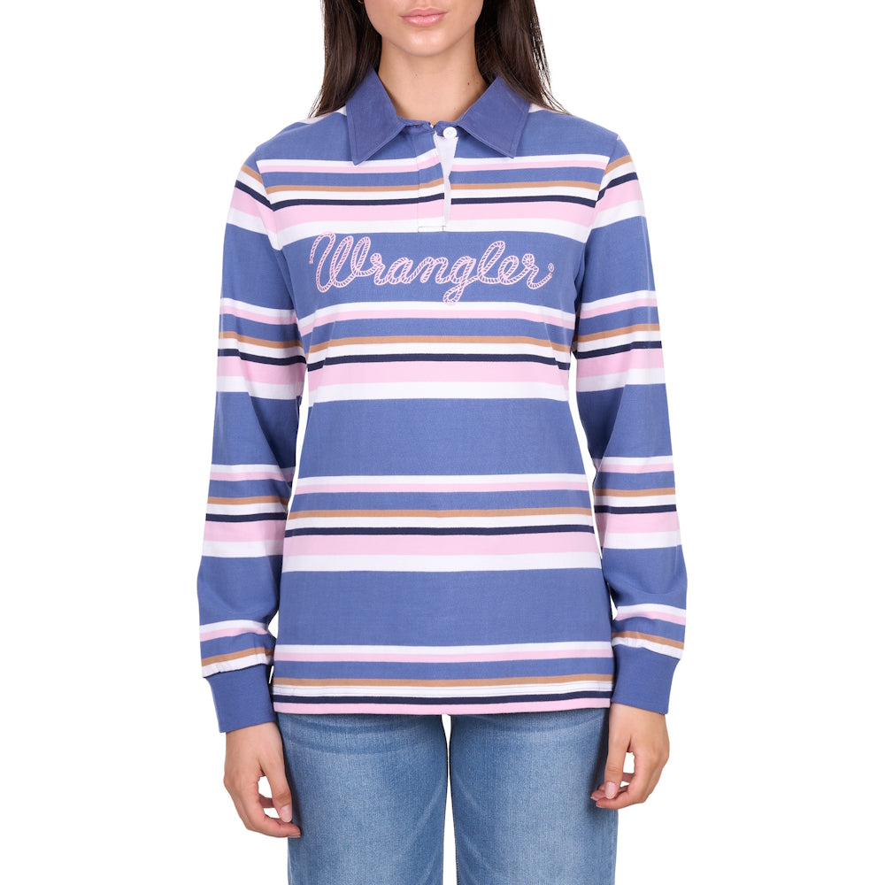 Wrangler® Womens Easton Stripe Rugby