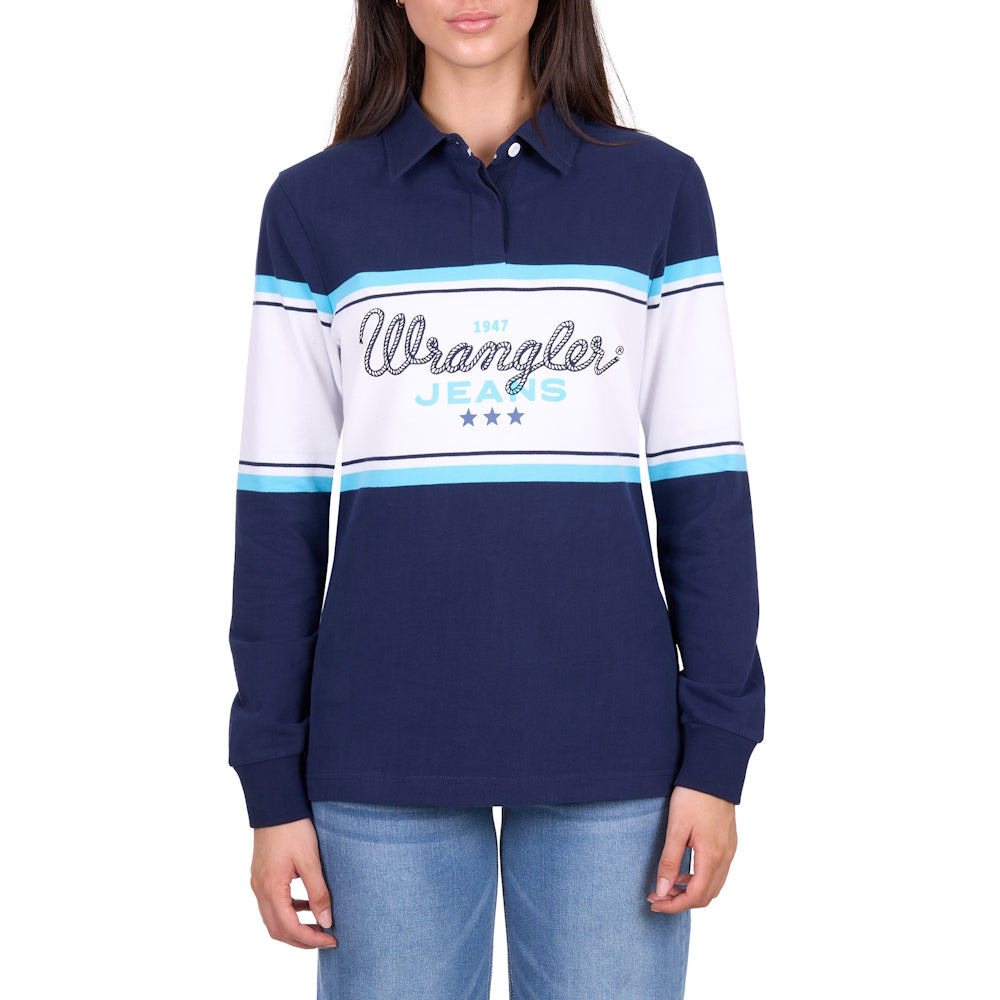Wrangler® Womens Piper Stripe Rugby
