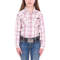 Wrangler® Girls Henley Logo Long Sleeve Shirt