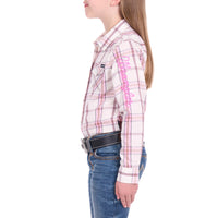 Wrangler® Girls Henley Logo Long Sleeve Shirt