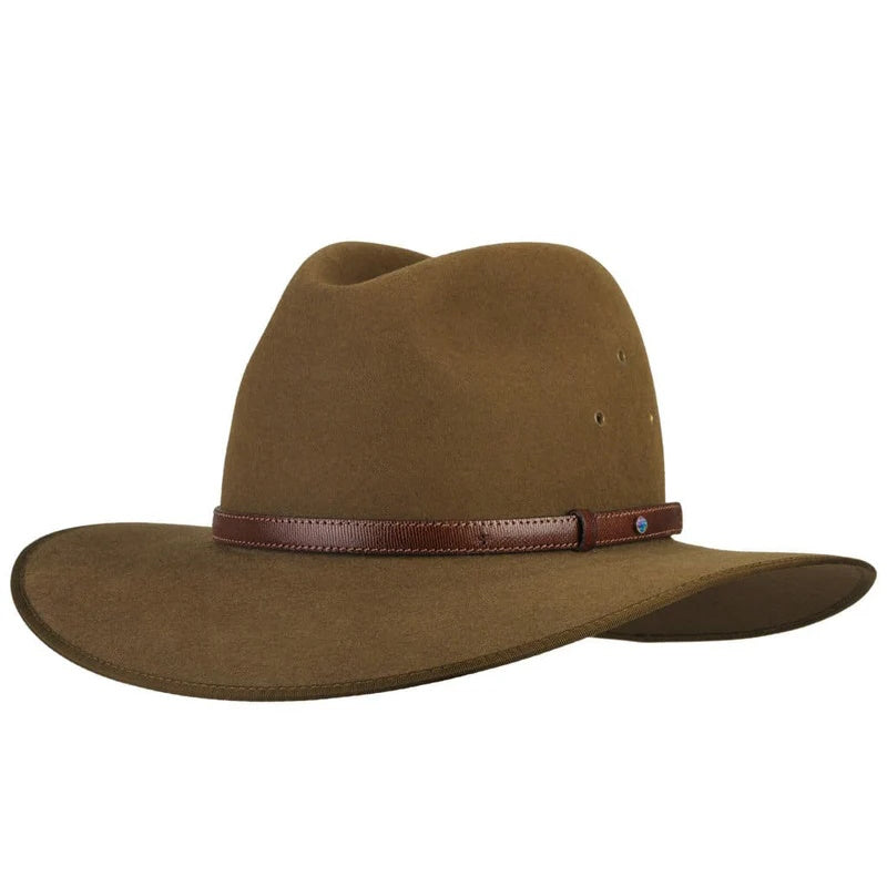 Front of Akubra Coober Pedy Hat in Khaki