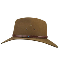 Side of Khaki Akubra Coober Pedy Hat