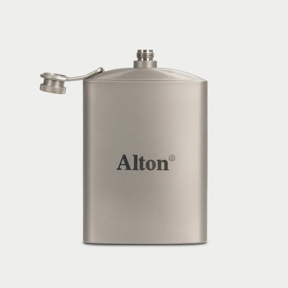 Alton Goods Titanium Flask Cap Off