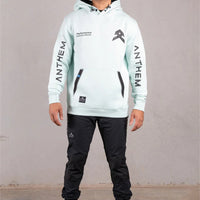 Front of Anthem Mens Workwear Division Hoodie in Glacier