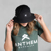 Front of Anthem Carpenters Bucket Hat in Black