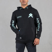 Front of Anthem Mens Workwear Division Hoodie in Black