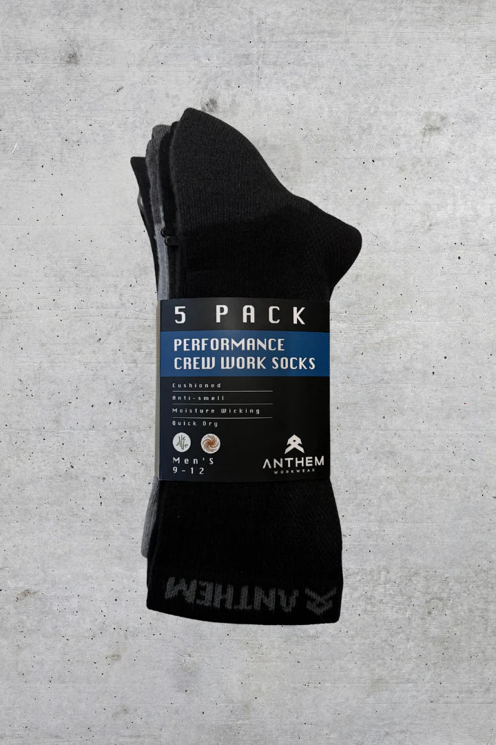 Anthem 5 Pack of Performance Crew Socks