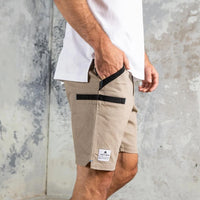 Side of Anthem Mens Victory Shorts in Khaki