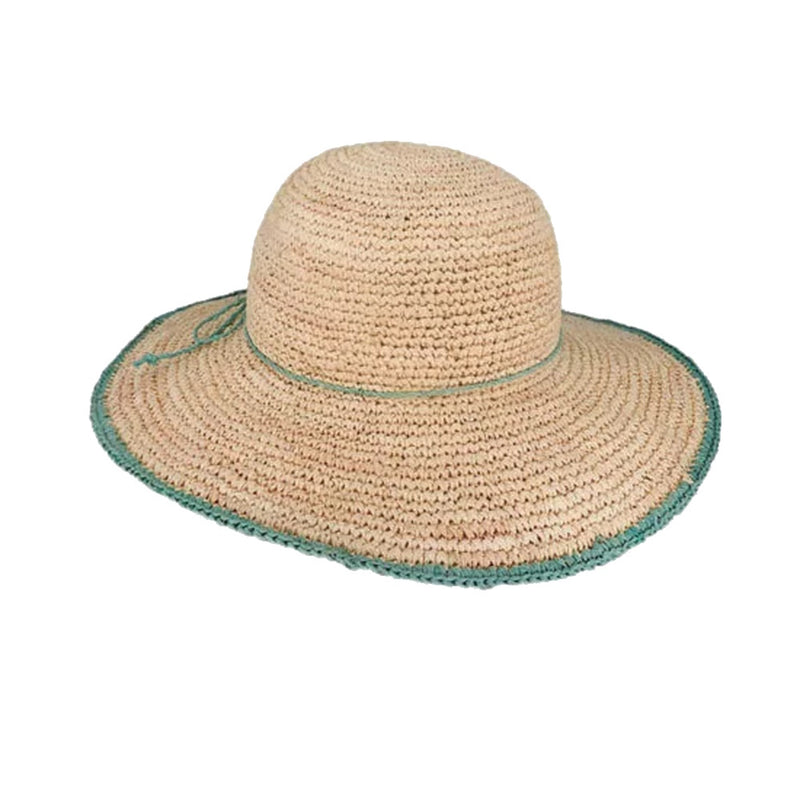 Avenel Womens Raffia Wide Brim Hat