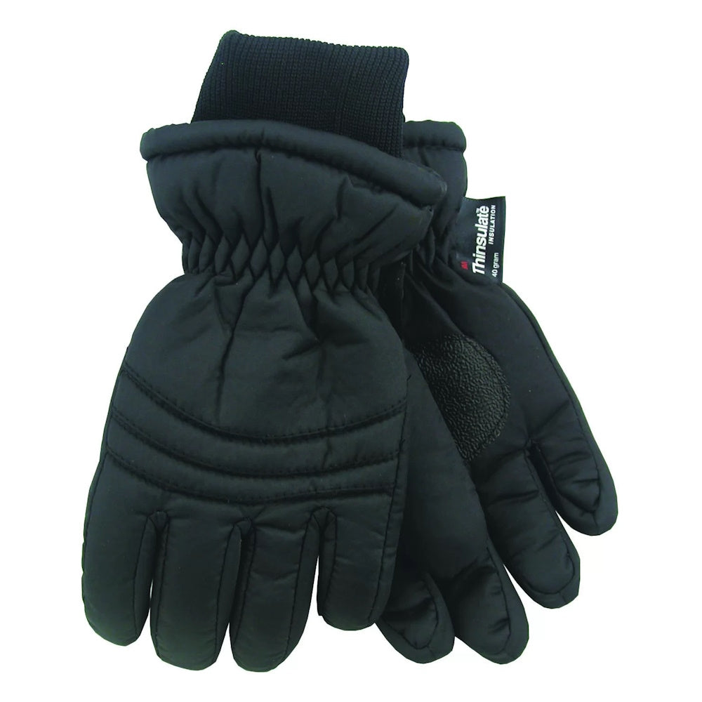 Avenel Kids Waterproof Thinsulate Ski Gloves in Black