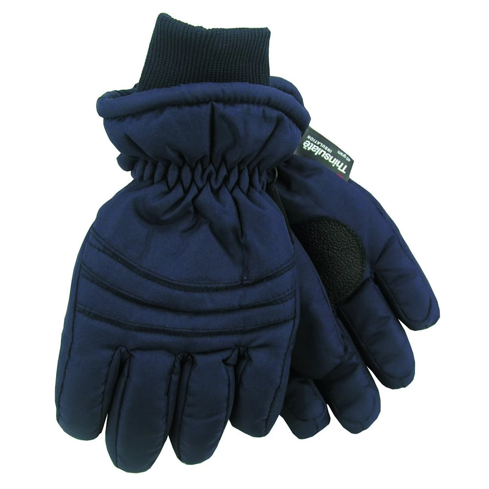 Avenel Mens Waterproof Thinsulate Ski Gloves in Navy