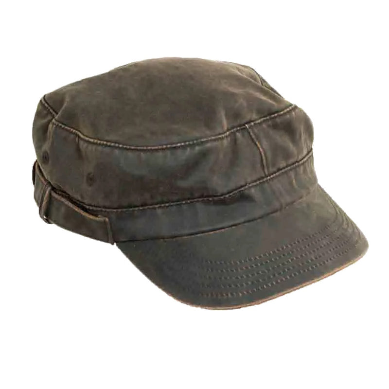 Avenel Distressed Weathered Military Cap