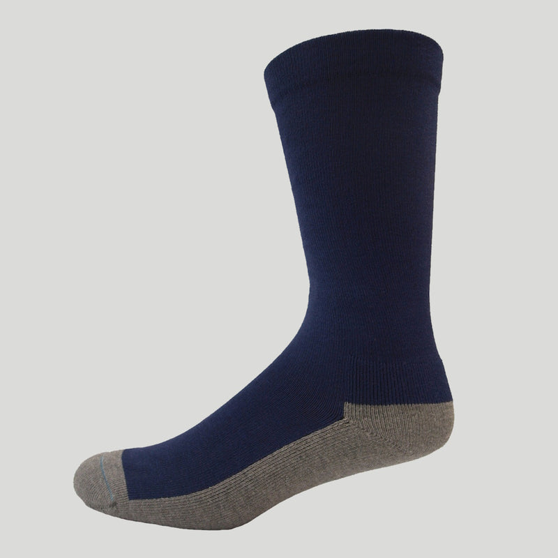 Bamboo Textiles Charcoal Health Sock in Navy/grey