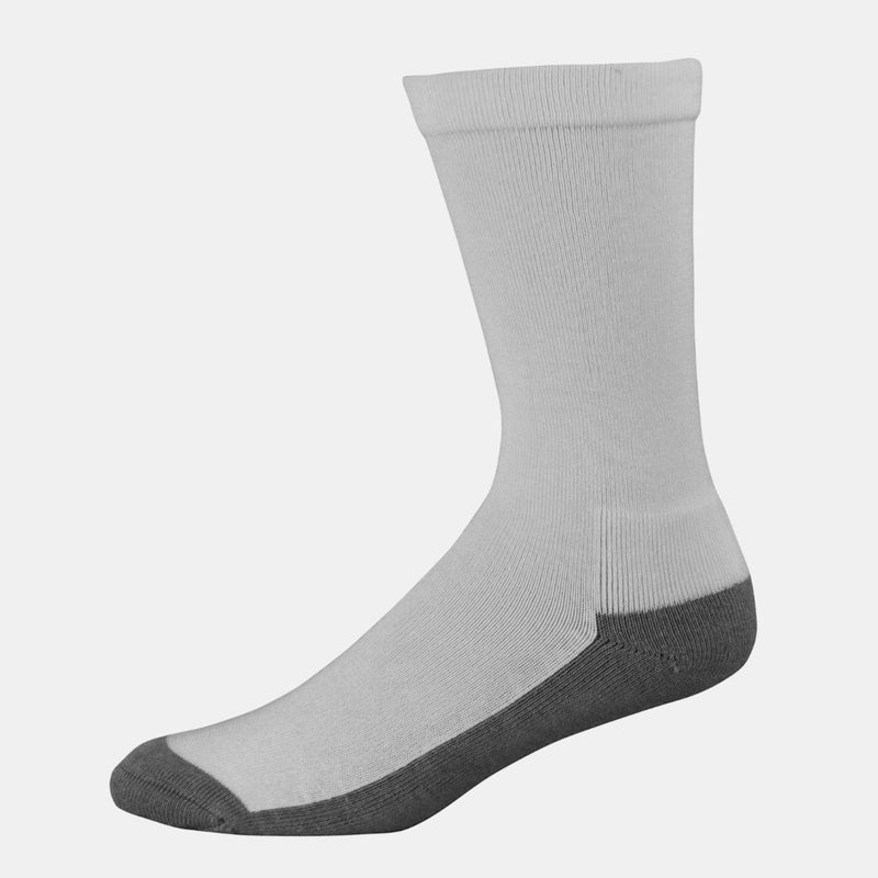 Bamboo Textiles Charcoal Health Sock in White/Grey