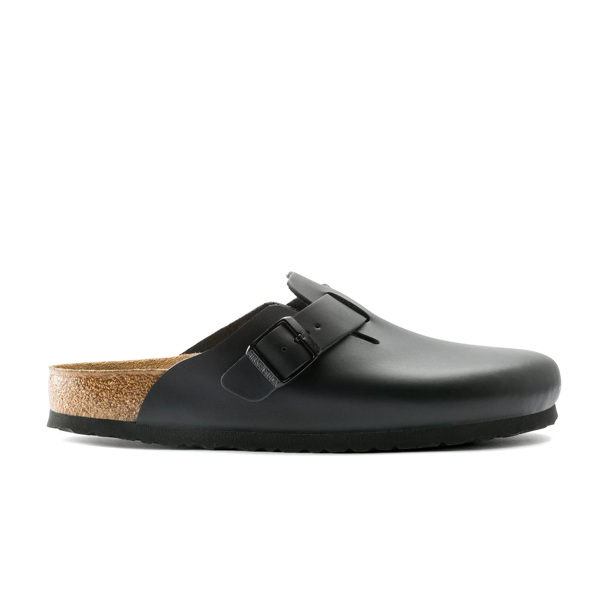 Birkenstock Boston Smooth Leather Sandal (Black)