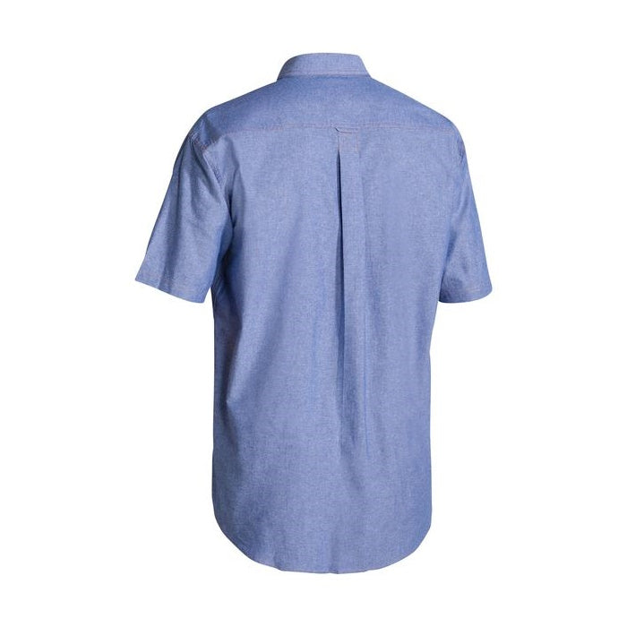 Back of Bisley Cotton Chambray Short Sleeve Shirt