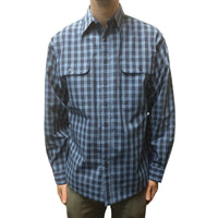 Bisley Mens Long Sleeve Check Shirt (Navy)