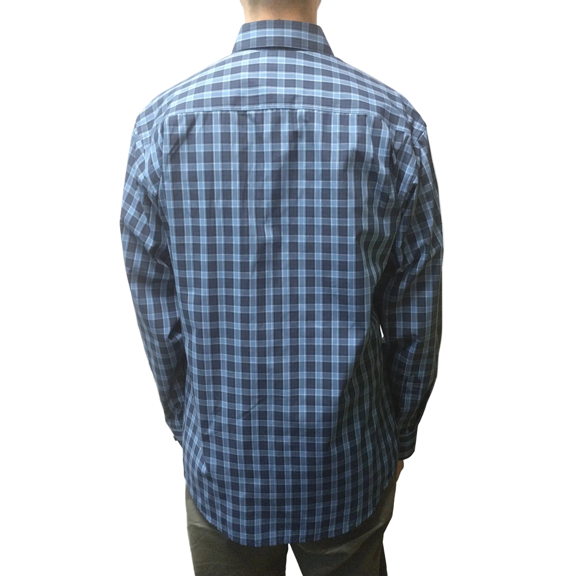 Bisley Mens Long Sleeve Check Shirt (Navy)