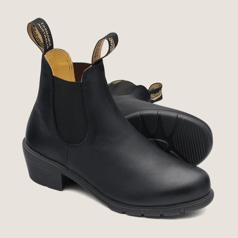 Blundstone 1671 Womens Leather Heeled Boots Black Allgoods