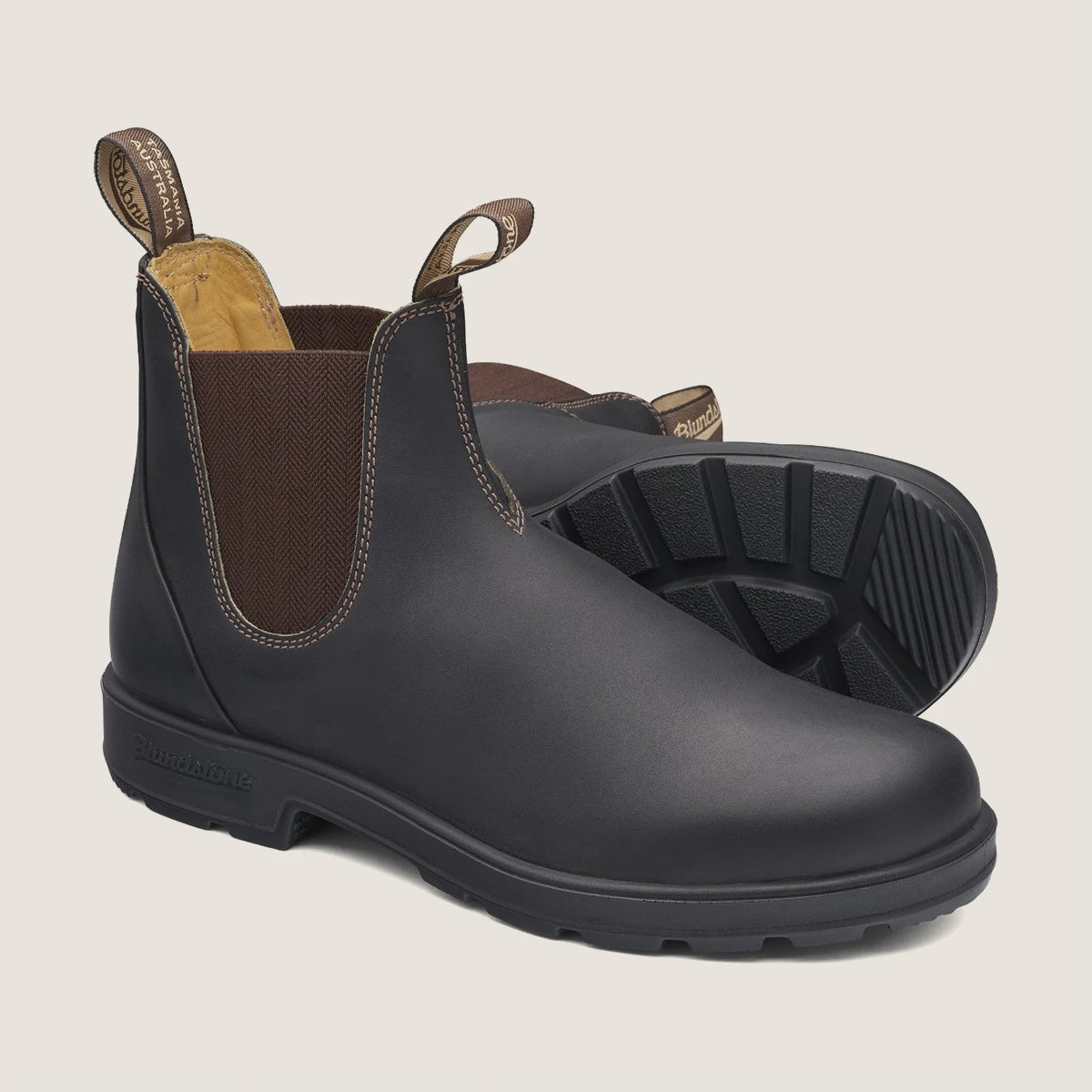 Blundstone 600 Elastic Sided Work Boots in Brown