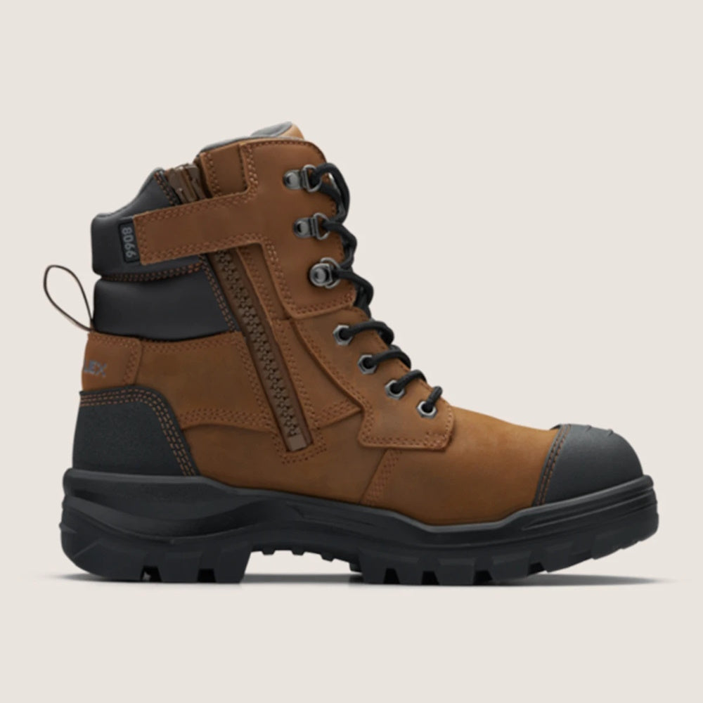 Side of Blundstone 8066 RotoFlex Safety Boot in Brown
