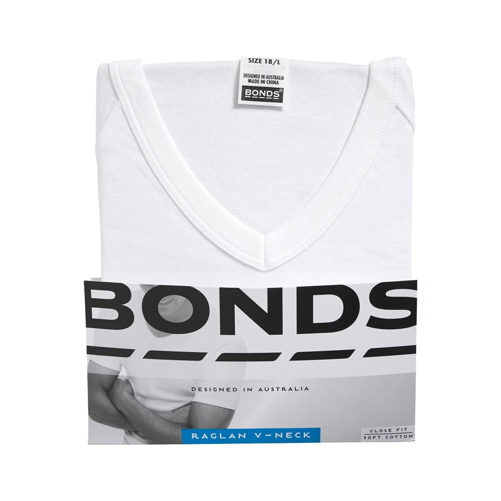 Bonds Mens Raglan V Neck Tee