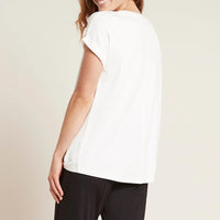 Back of Boody Downtime Lounge Top in White
