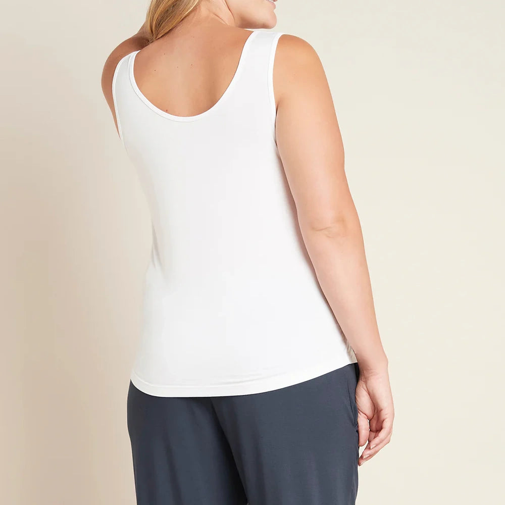 Back of white Boody Womens Tank Top