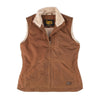 Front of Burke and Wills Womens Kings Vest in Dark Camel