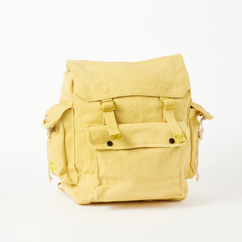 Front of Khaki Bush Tracks Cotton Canvas Rucksack RSW3