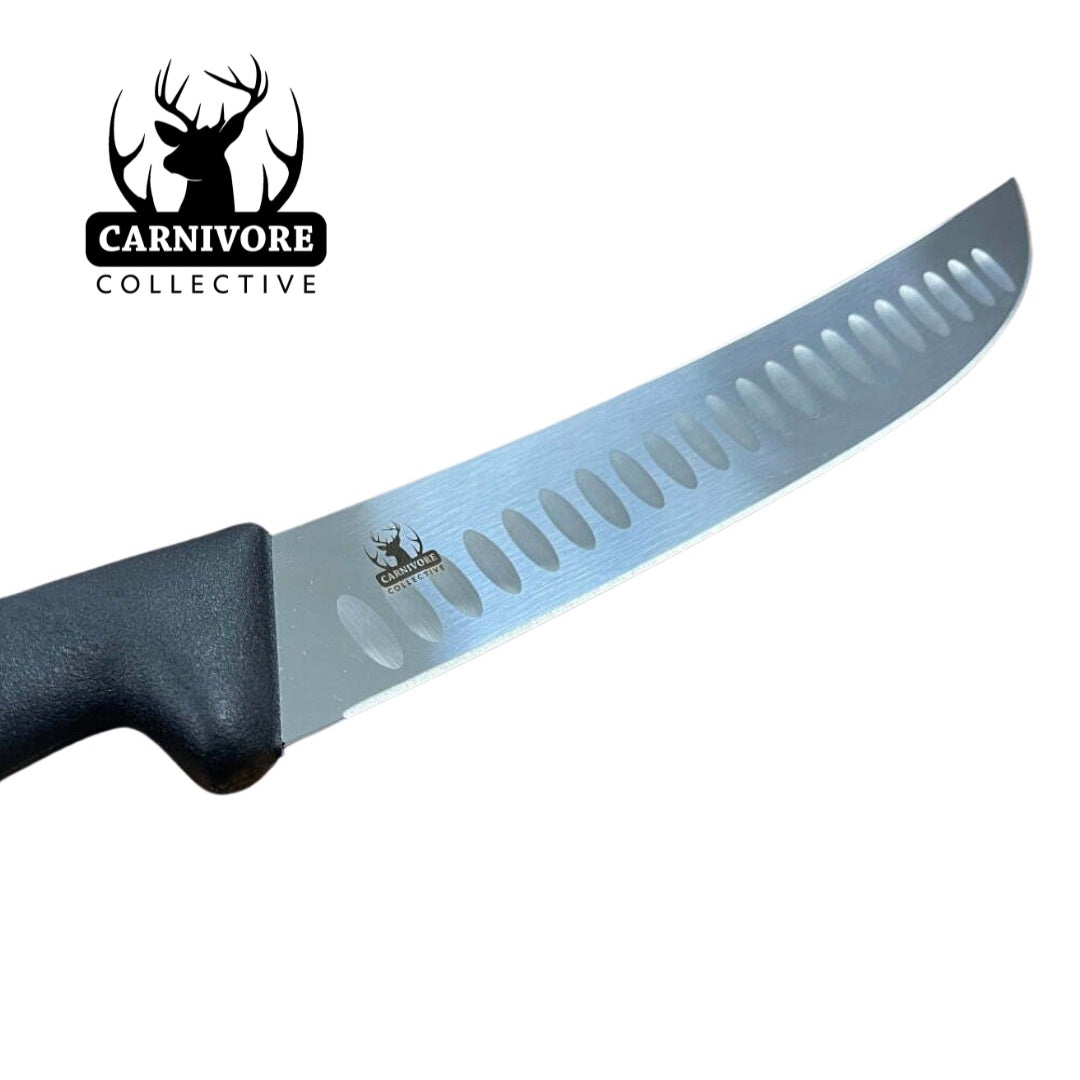 Carnivore Collective 25cm Wide Blade Scalloped Cimeter Knife