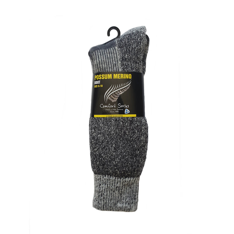 Comfort Socks Possum Boot Socks in Charcoal