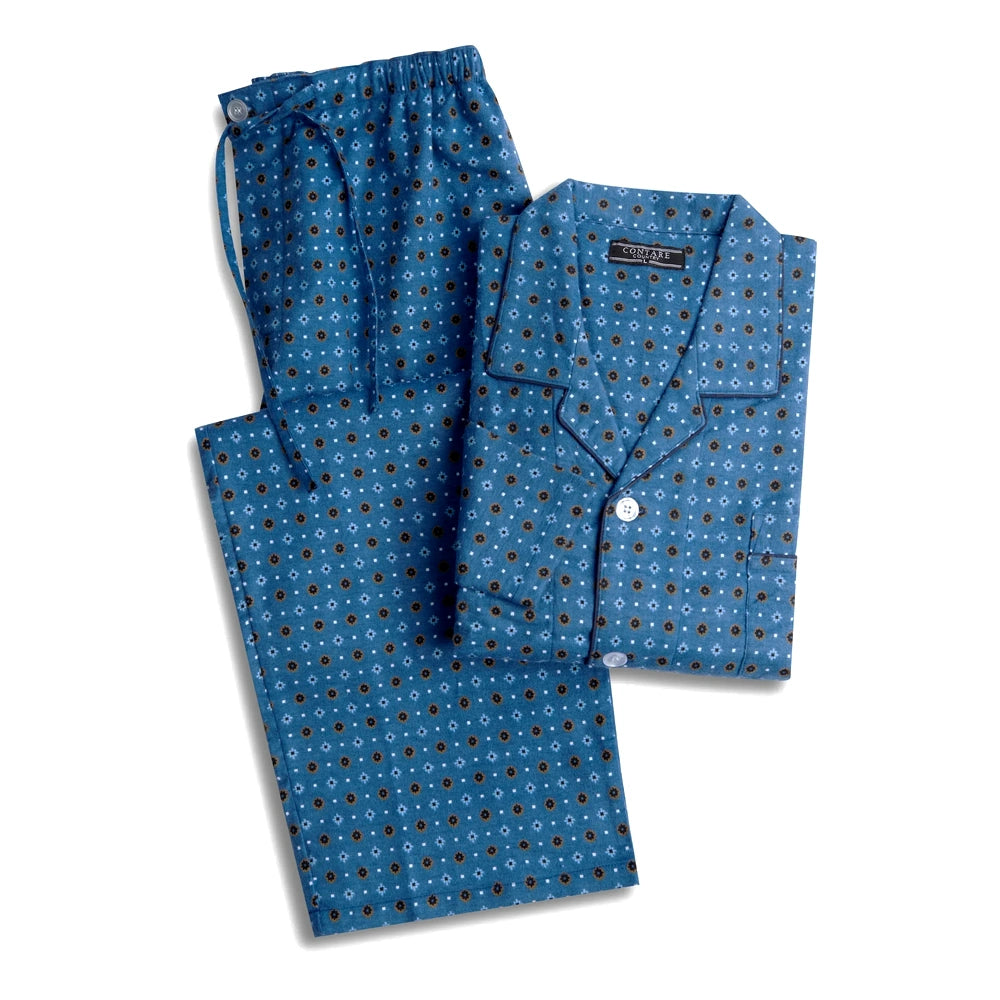 Contare Mens Printed Flannelette Long Pyjamas