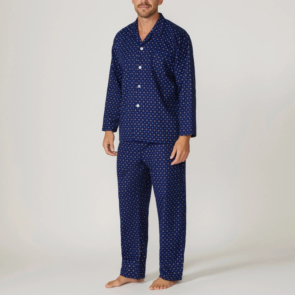 Contare Mens Printed Flannelette Long Pyjamas