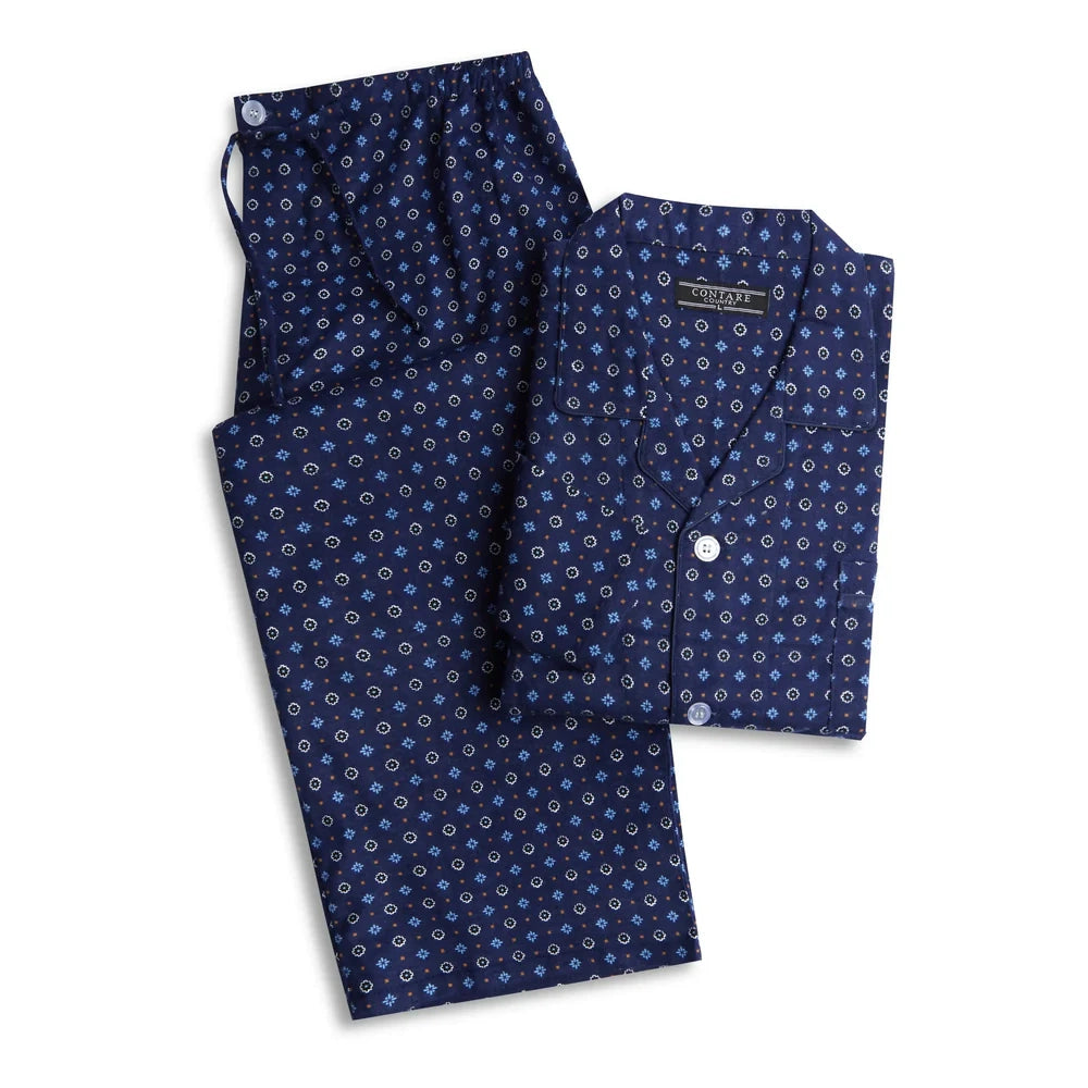 Contare Mens Printed Flannelette Long Pyjamas