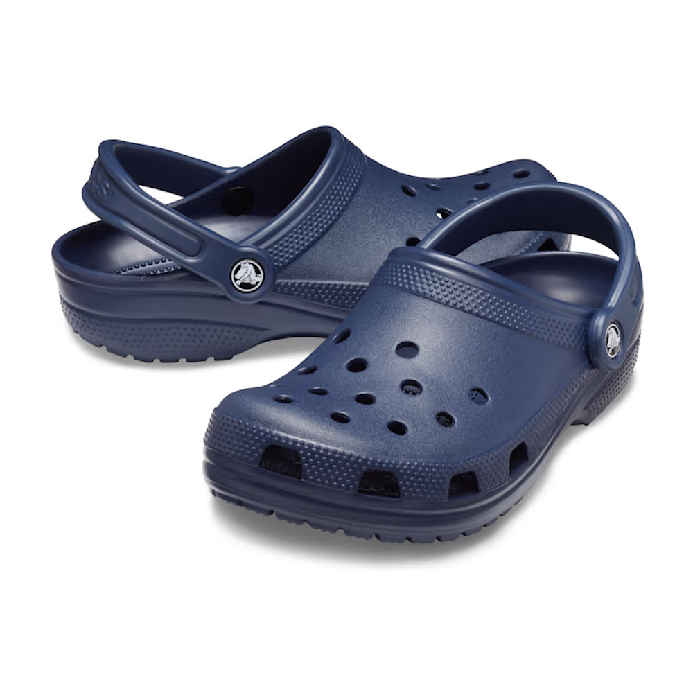 Pair of Navy Crocs Classic Cogs