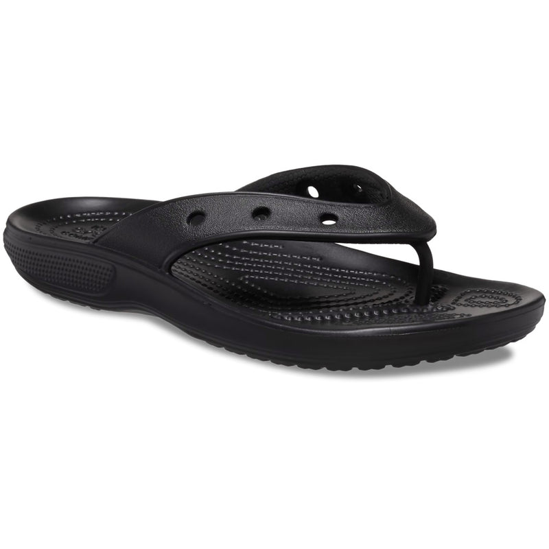 Front view of Crocs Classic Flip in Black