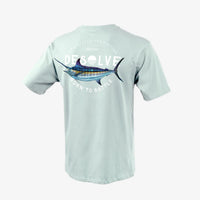 Desolve Mens Born To Battle Blue Marlin Tee