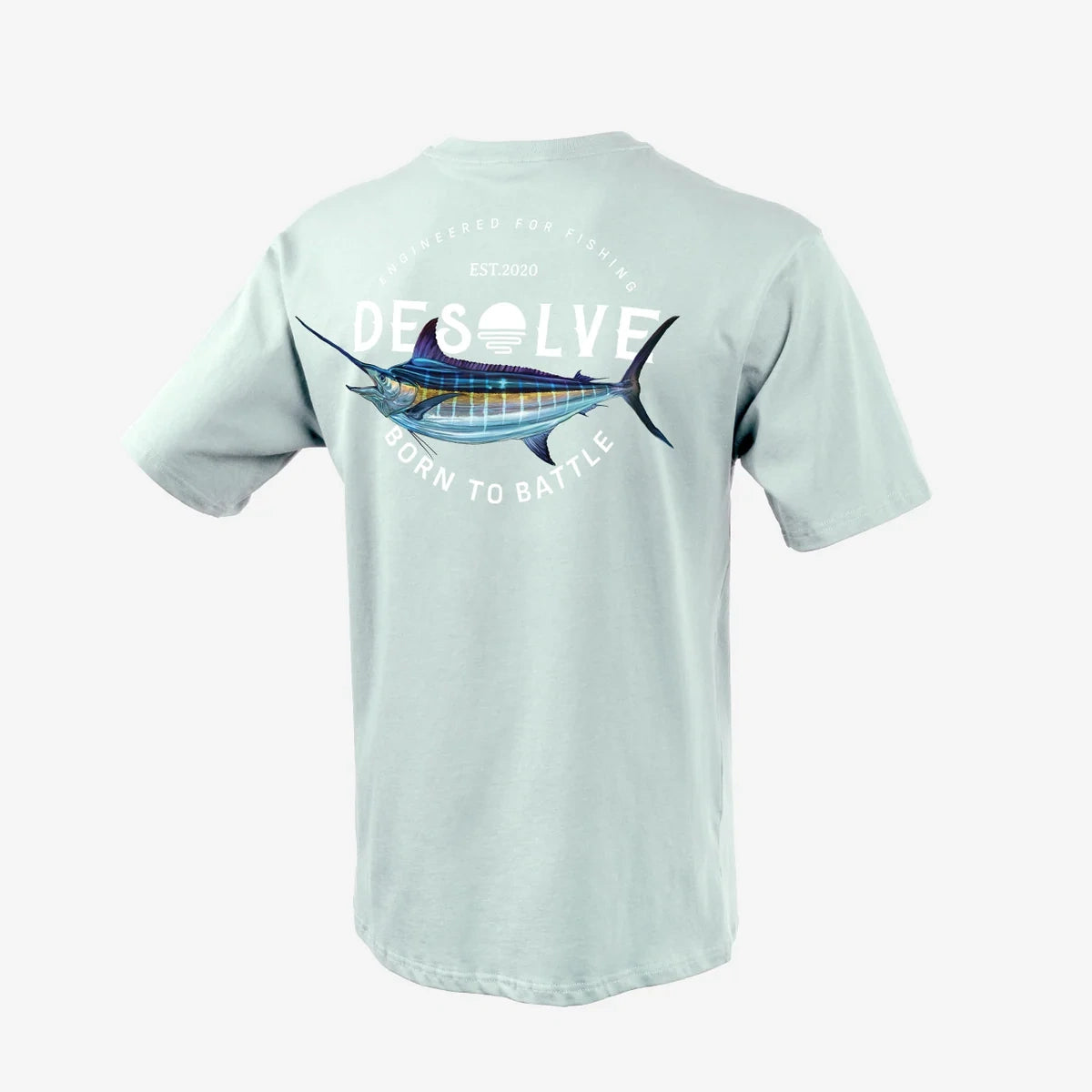 Desolve Mens Born To Battle Blue Marlin Tee