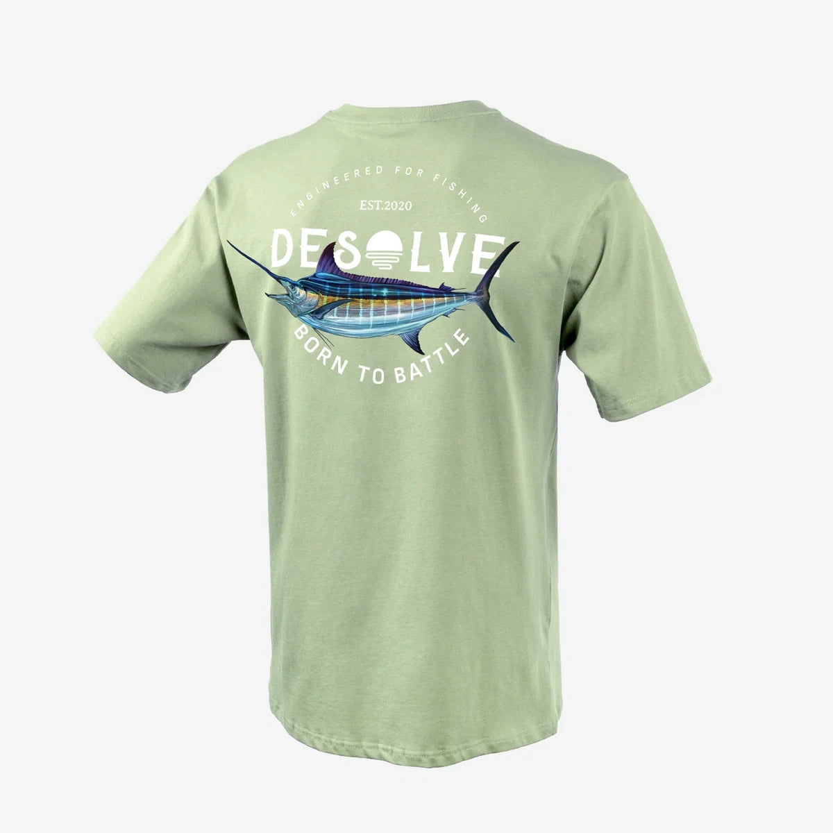 Desolve Mens Born To Battle Blue Marlin Tee