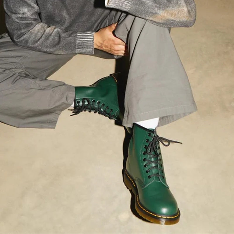 Dr. Martens 1460 8 Eye Boots (Green Smooth)