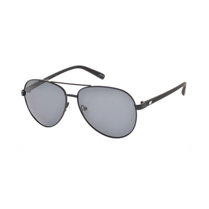 Euro Pilot Black Frame Grey Polarized Lens Sunglasses
