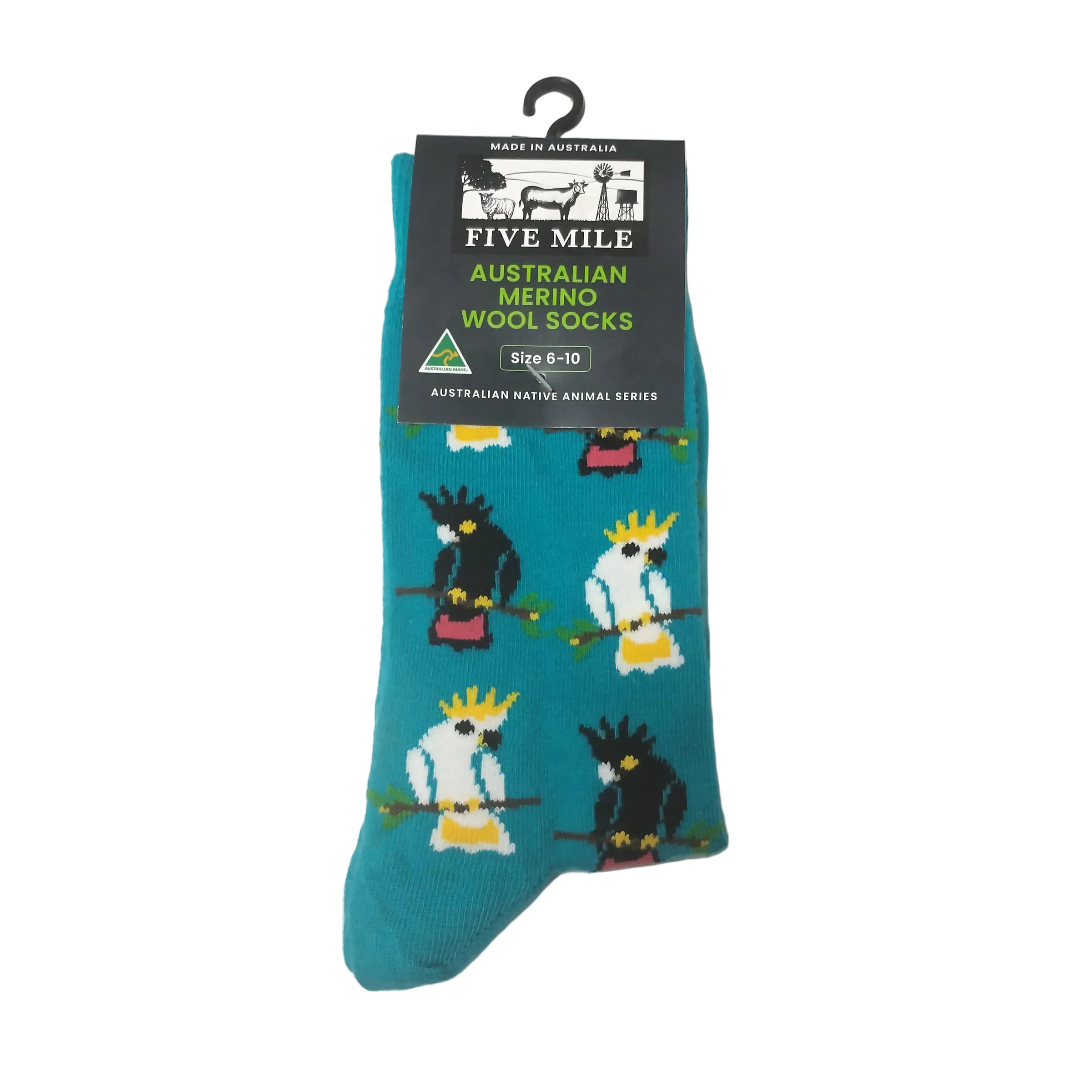 Five Mile Merino Wool Cockatoo Sock