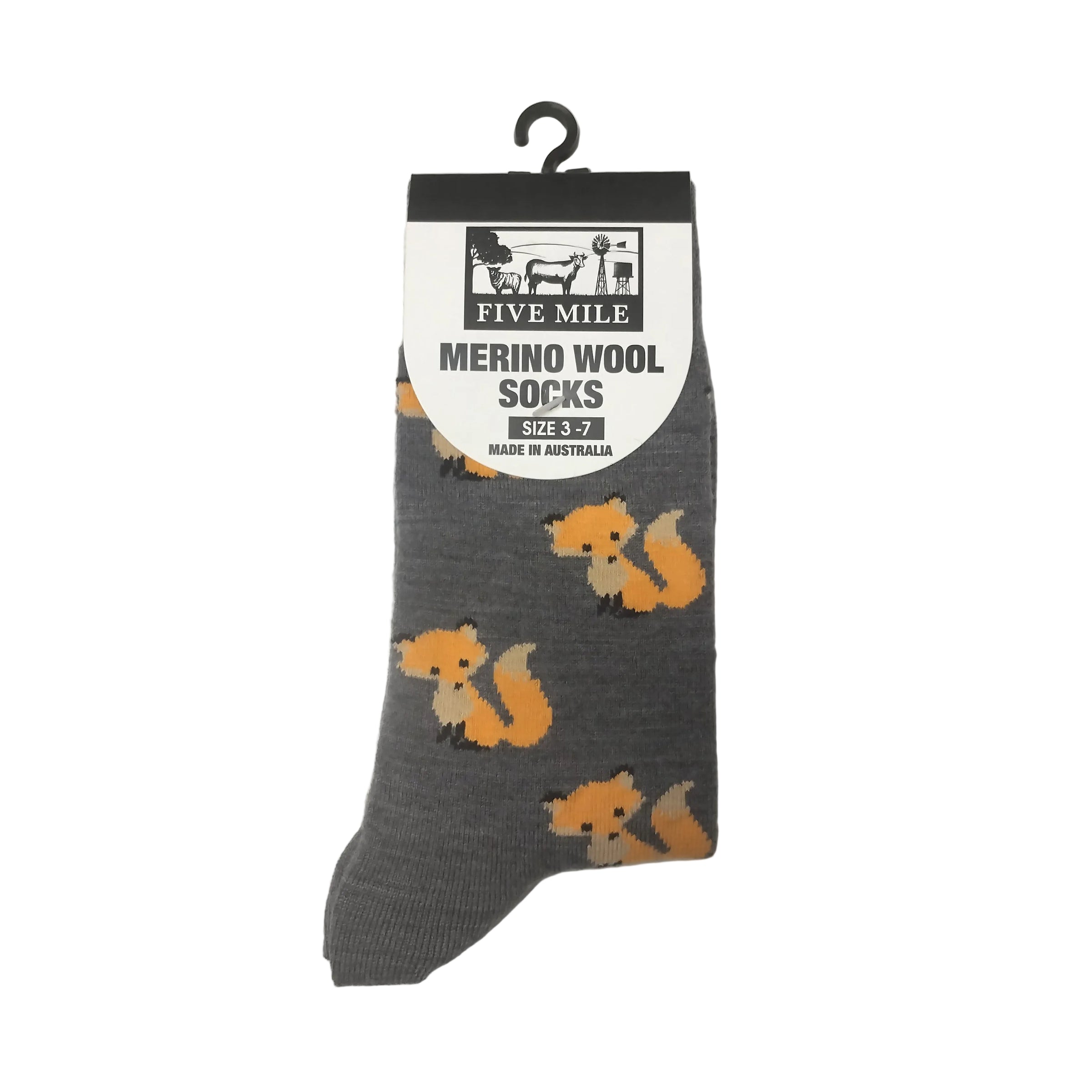 Five Mile Merino Wool Foxes Sock